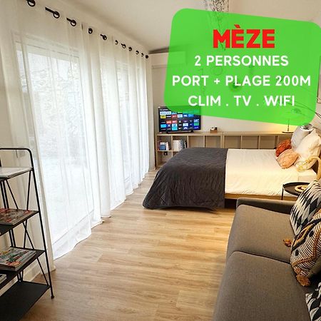 Charmant Studio Climatise A 200M De La Plage Meze Ngoại thất bức ảnh