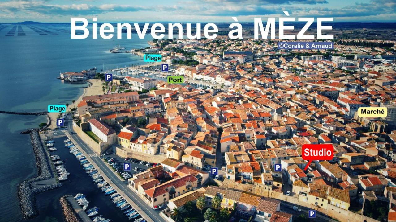Charmant Studio Climatise A 200M De La Plage Meze Ngoại thất bức ảnh