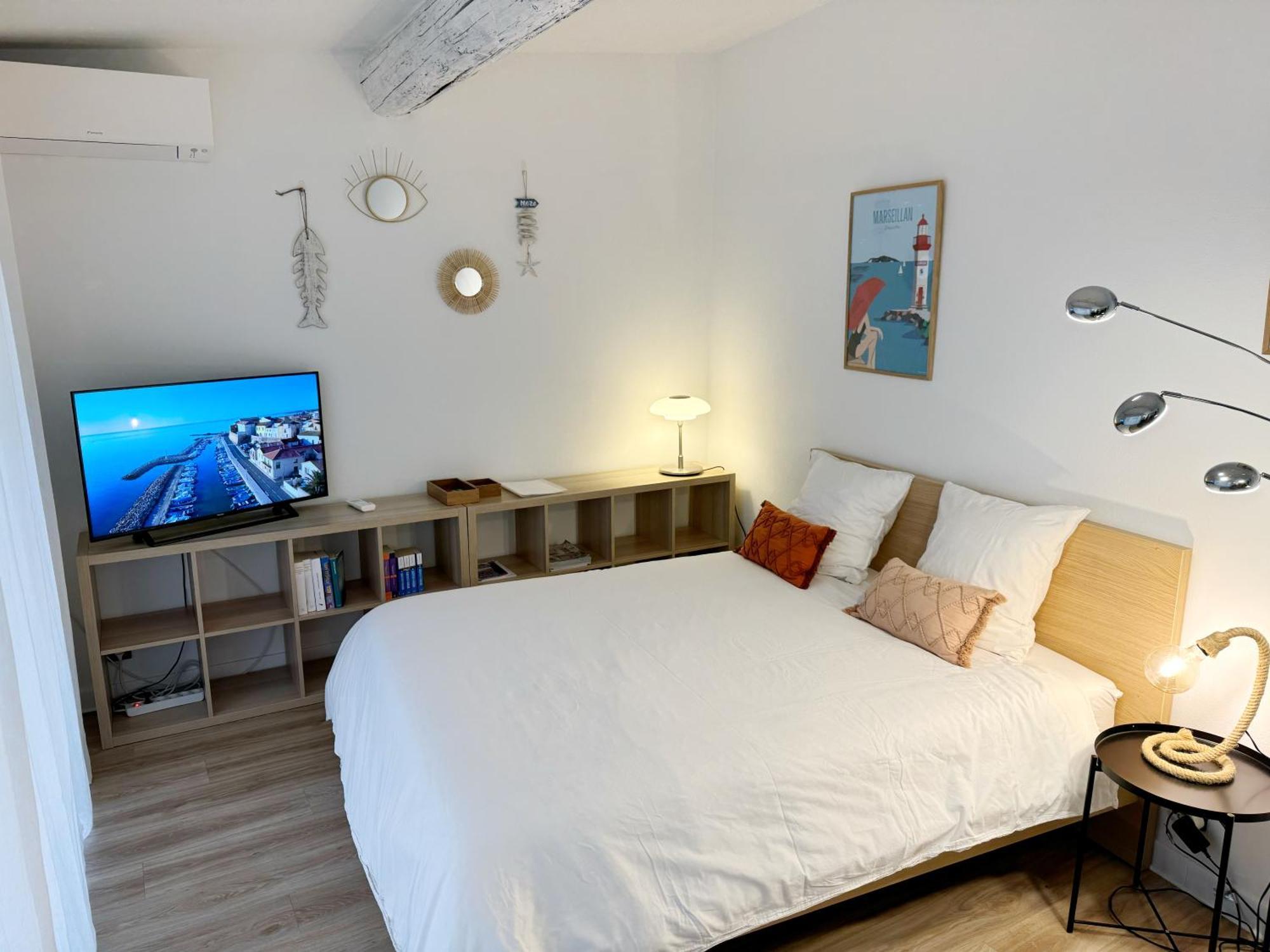 Charmant Studio Climatise A 200M De La Plage Meze Ngoại thất bức ảnh